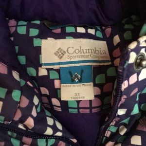 Girls toddler Columbia winter coat